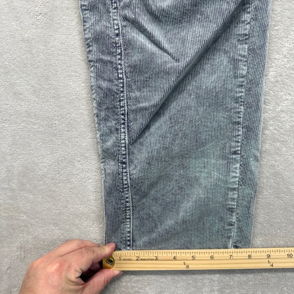 Pilcro Pants Women's 32 THE WANDERER Gray Corduroy Straight Leg Utility Trousers - Picture 13 of 16